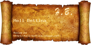 Hell Bettina névjegykártya